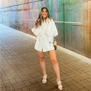 Christi Shirt Dress in White from Revolve